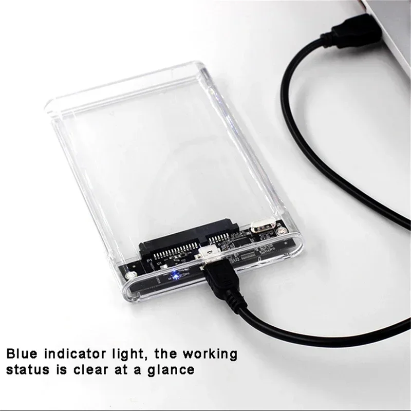 Portable Ssd Enclosure - 2.5 Inch Transparent HDD Enclosure Case