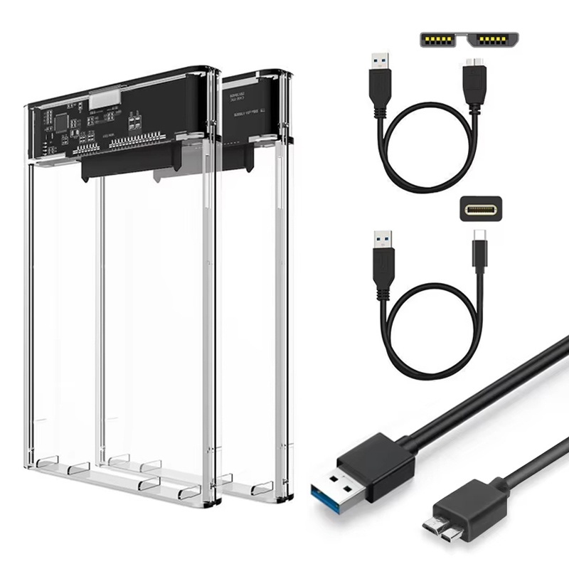 Portable Ssd Enclosure - SATA to Type C Transparent 2.5