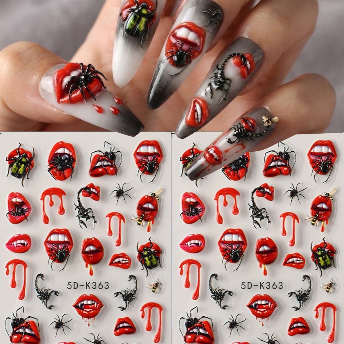 Quirky Tech Accessories - 2Pcs 5D Embossed Halloween & Day