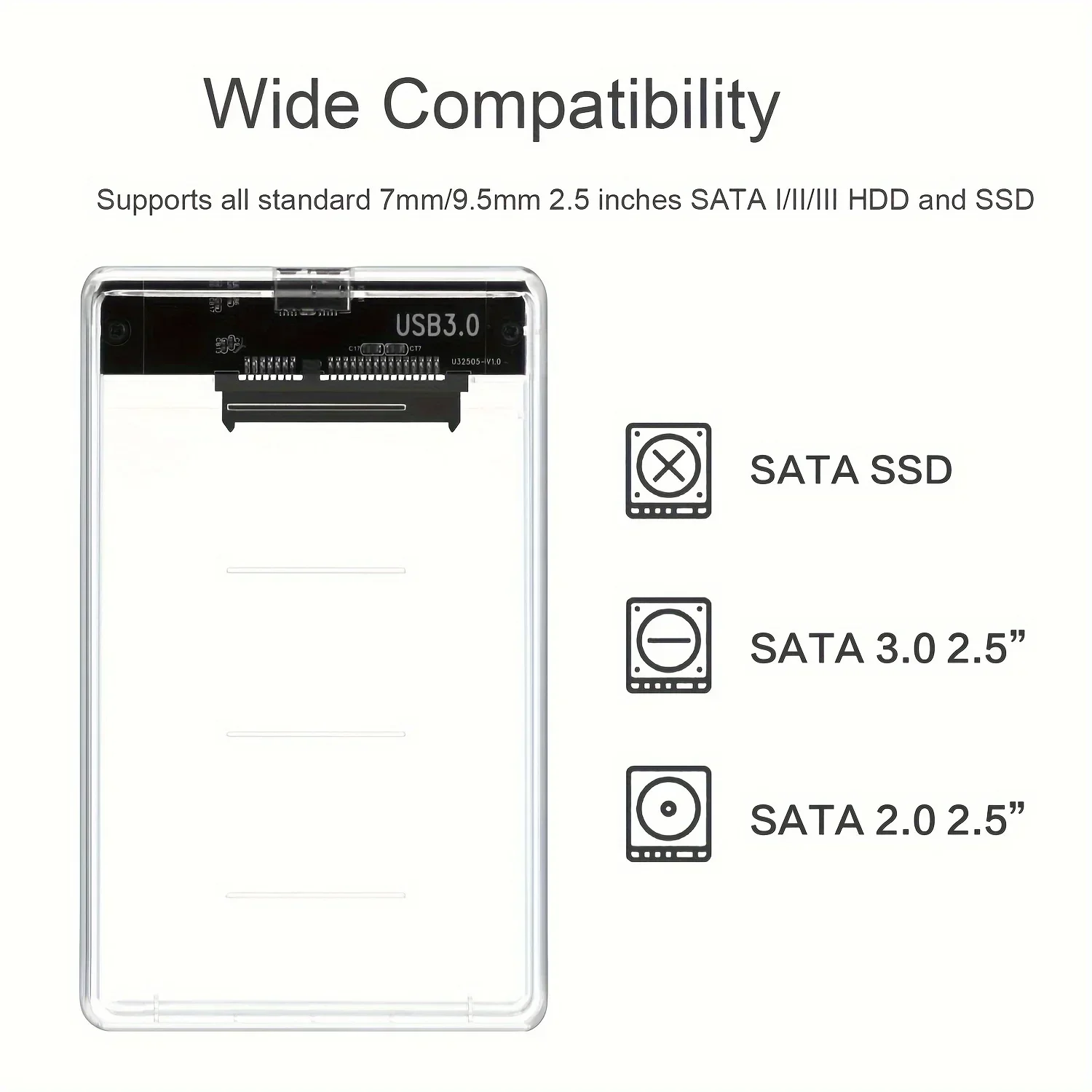 2.5 Inch Transparent HDD Enclo - Portable Ssd Enclosure 评论和价格