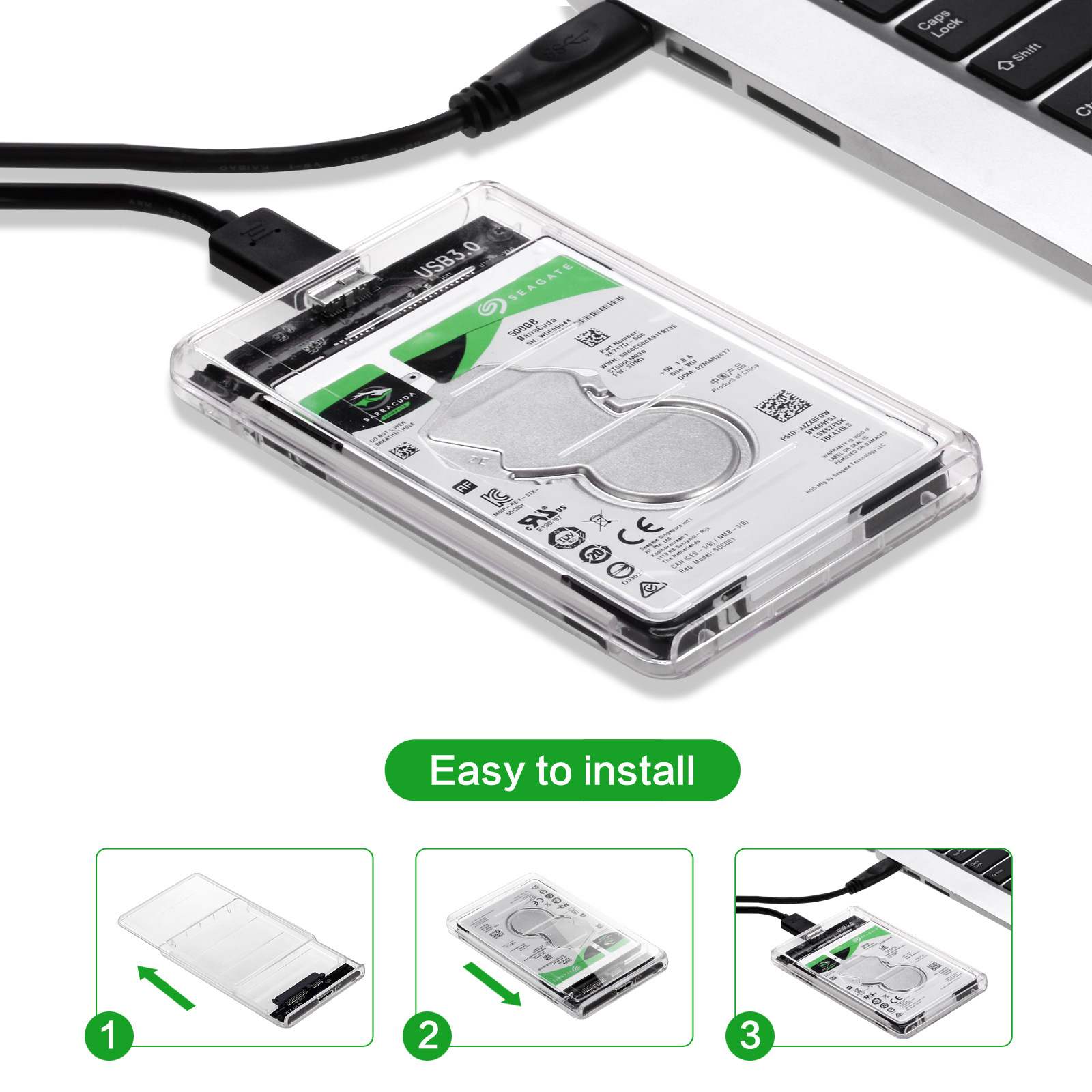 SATA to Type C Transparent 2.5 - Portable Ssd Enclosure 评论和价格