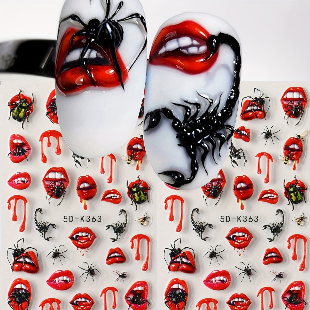 2Pcs 5D Embossed Halloween & D - Quirky Tech Accessories 评论和价格