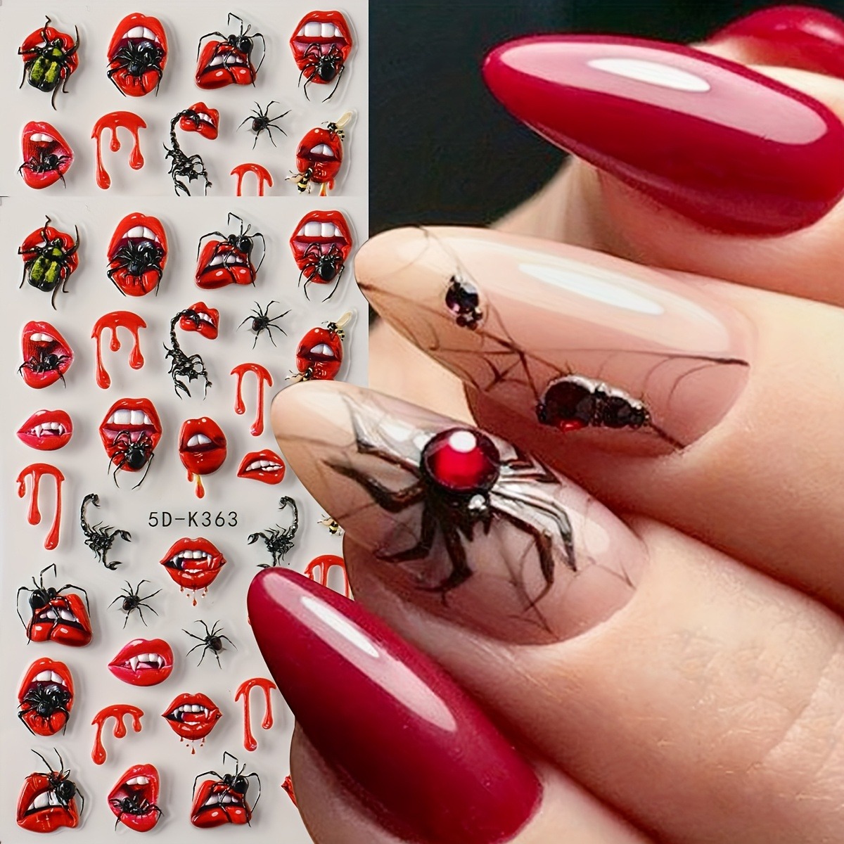2Pcs 5D Embossed Halloween & D - Quirky Tech Accessories 评论和价格